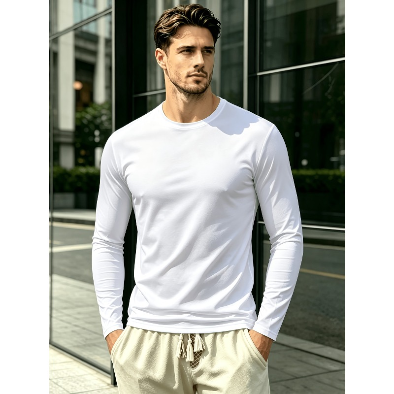 Outdoor Sports - Однотонная футболка с круглым вырезом и