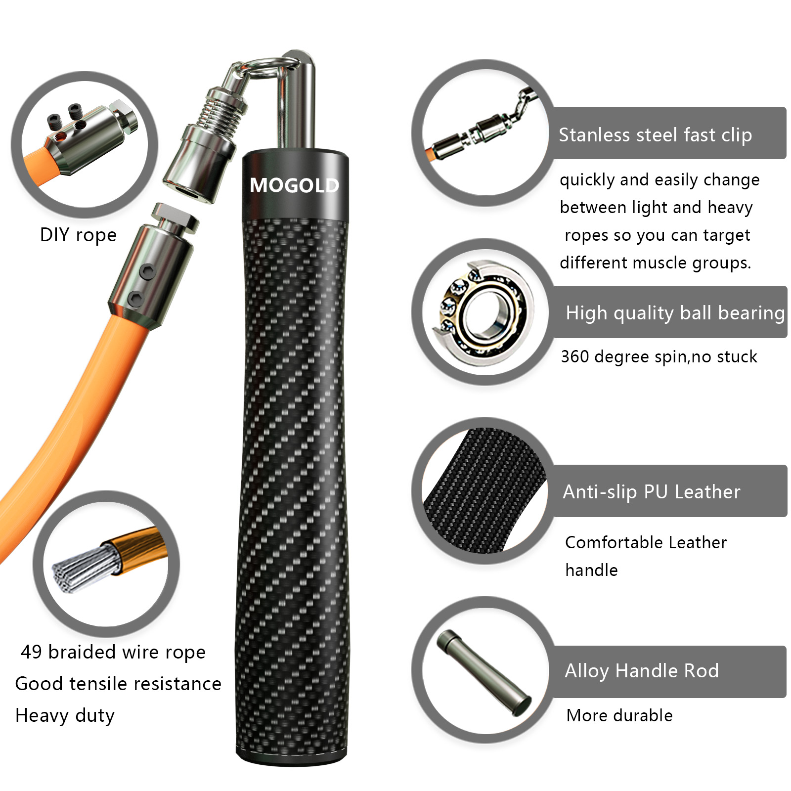 Высокоскоростная скакалка MOGO – обзор и цена Speed Skipping Rope